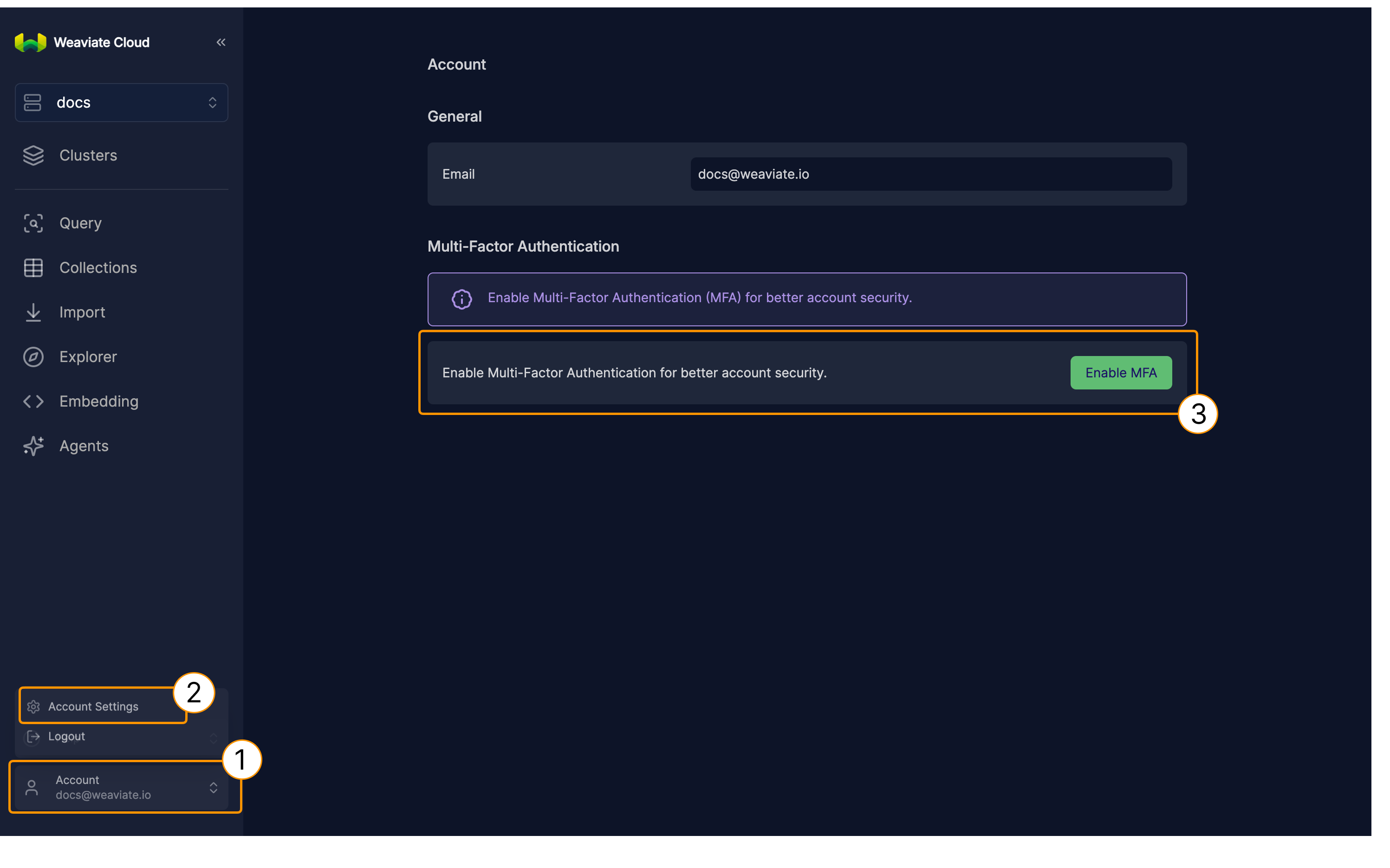 Multi-factor authentication page