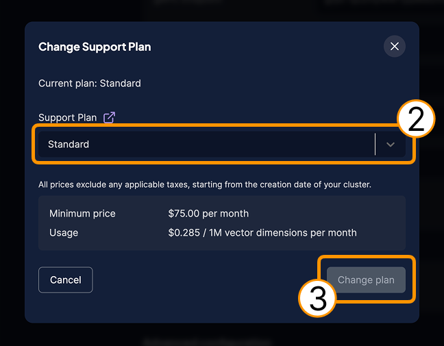 Select support plan